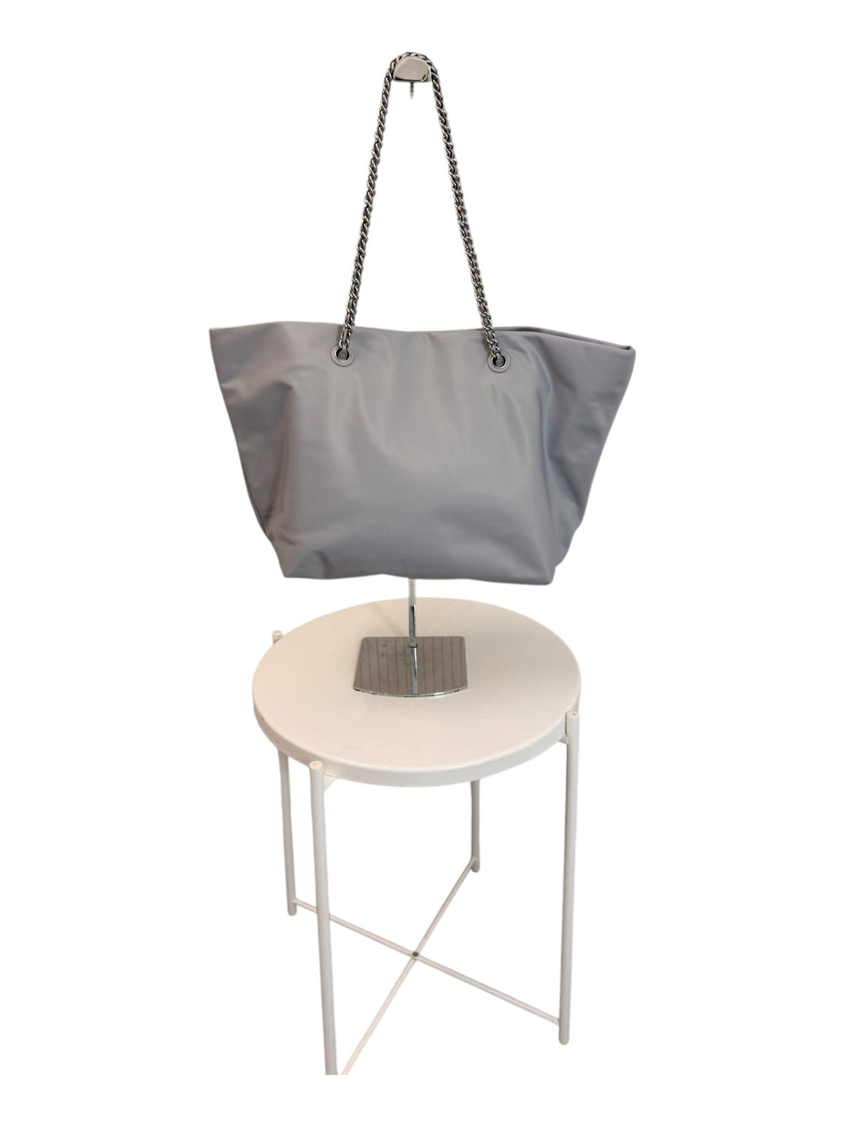 Tory Burch Grey Nylon Chain Tote Bag