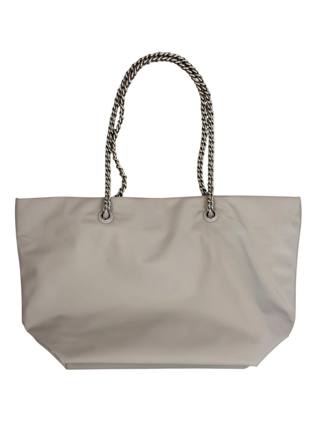 Tory Burch Grey Nylon Chain Tote Bag