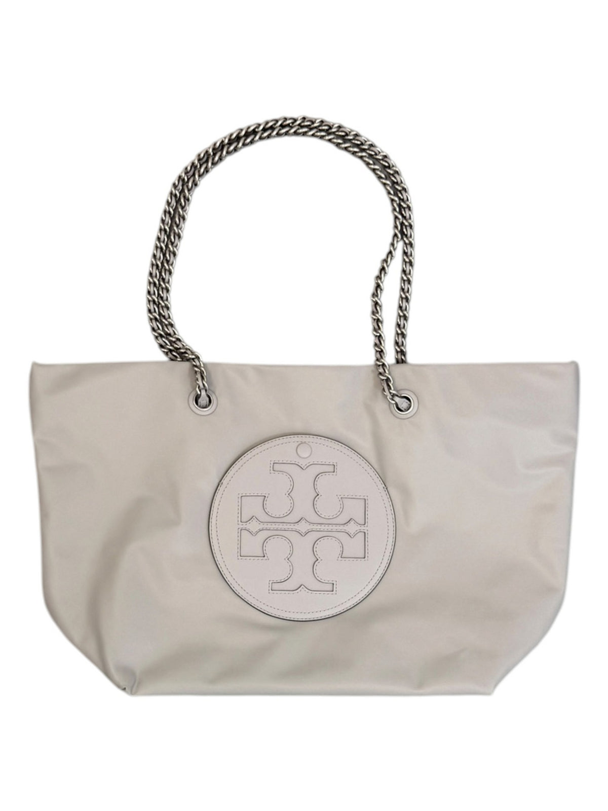 Tory Burch Grey Nylon Chain Tote Bag