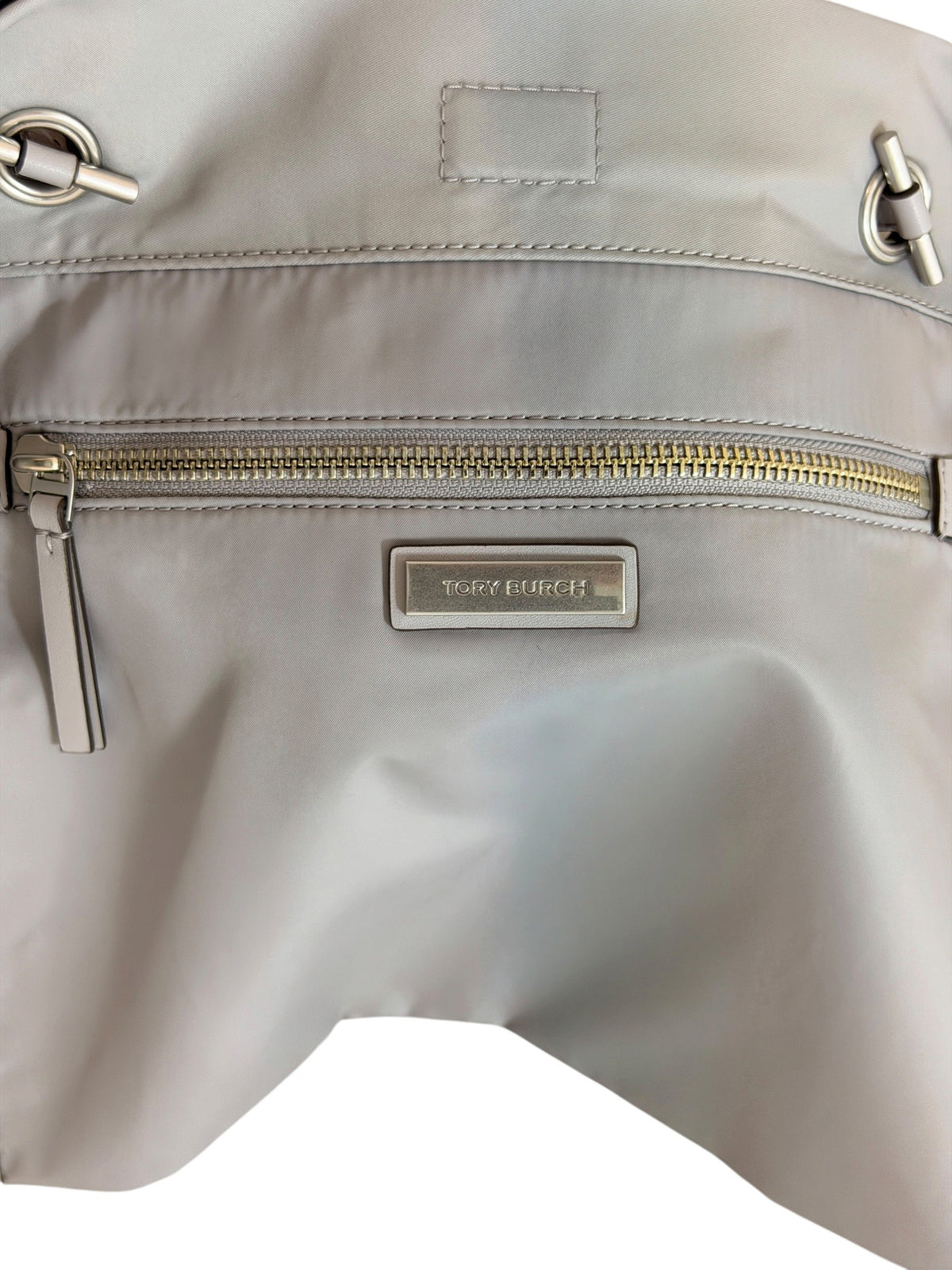 Tory Burch Grey Nylon Chain Tote Bag