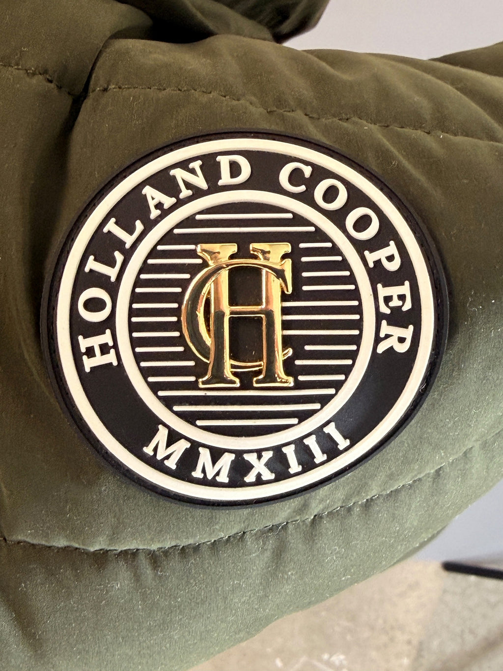 Holland Cooper Khaki Logan Padded Gilet Size M