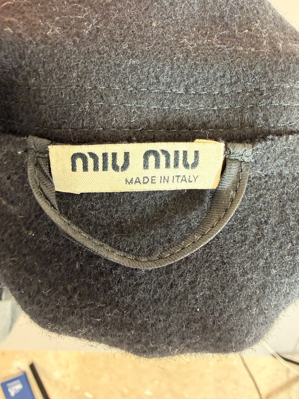 Miu Miu Black Ruffle Coat Size S