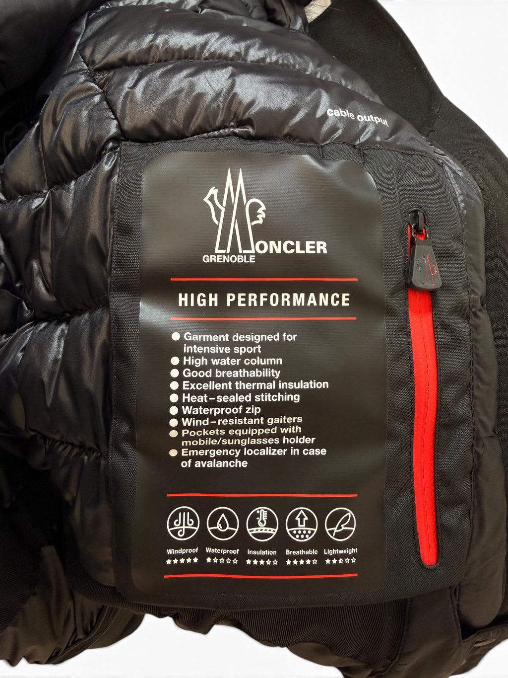 Moncler Grenoble Black Laplance Down Ski Jacket Size 6