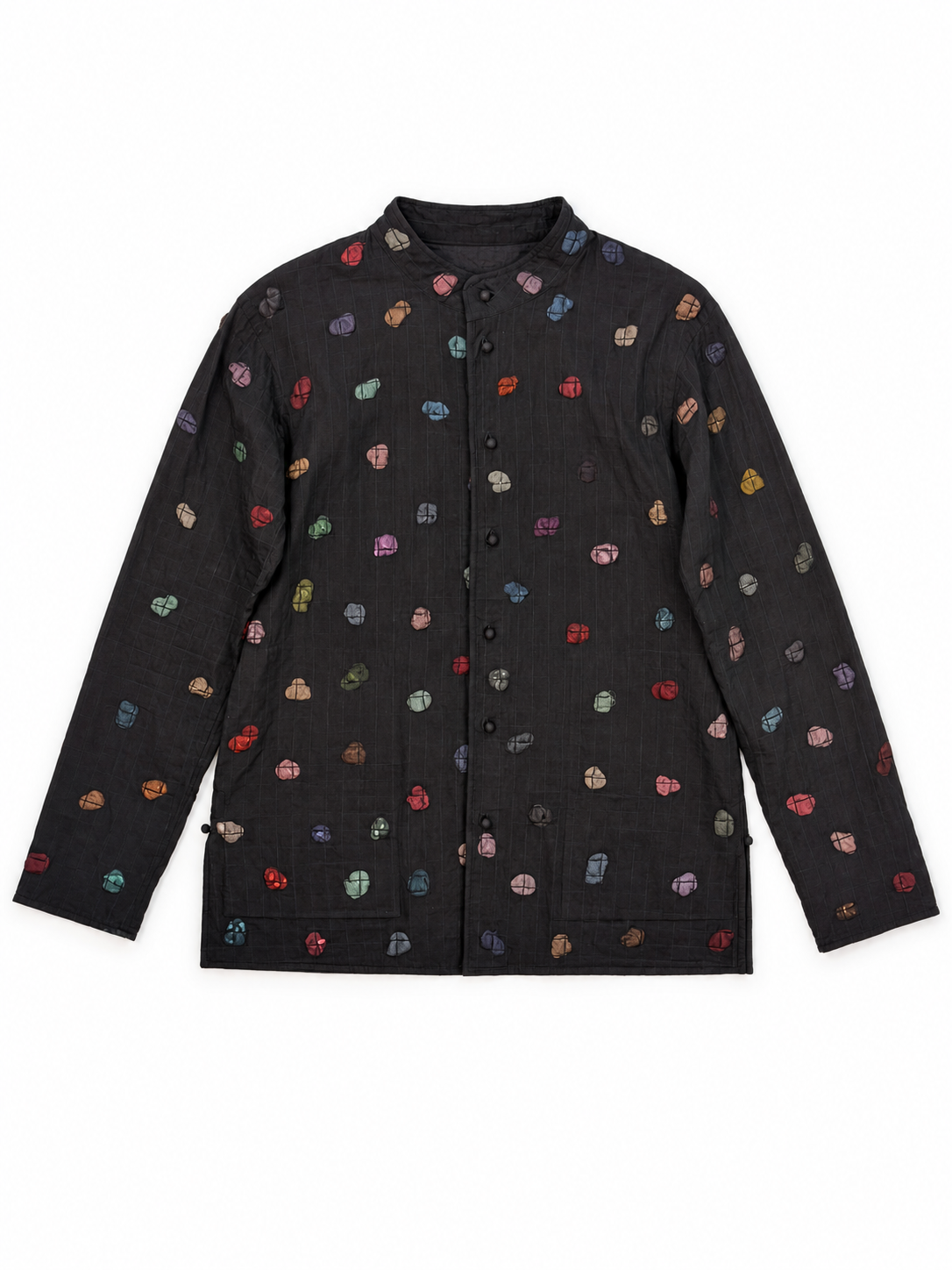 Haat Issey Miyake black silk jacket, front view
