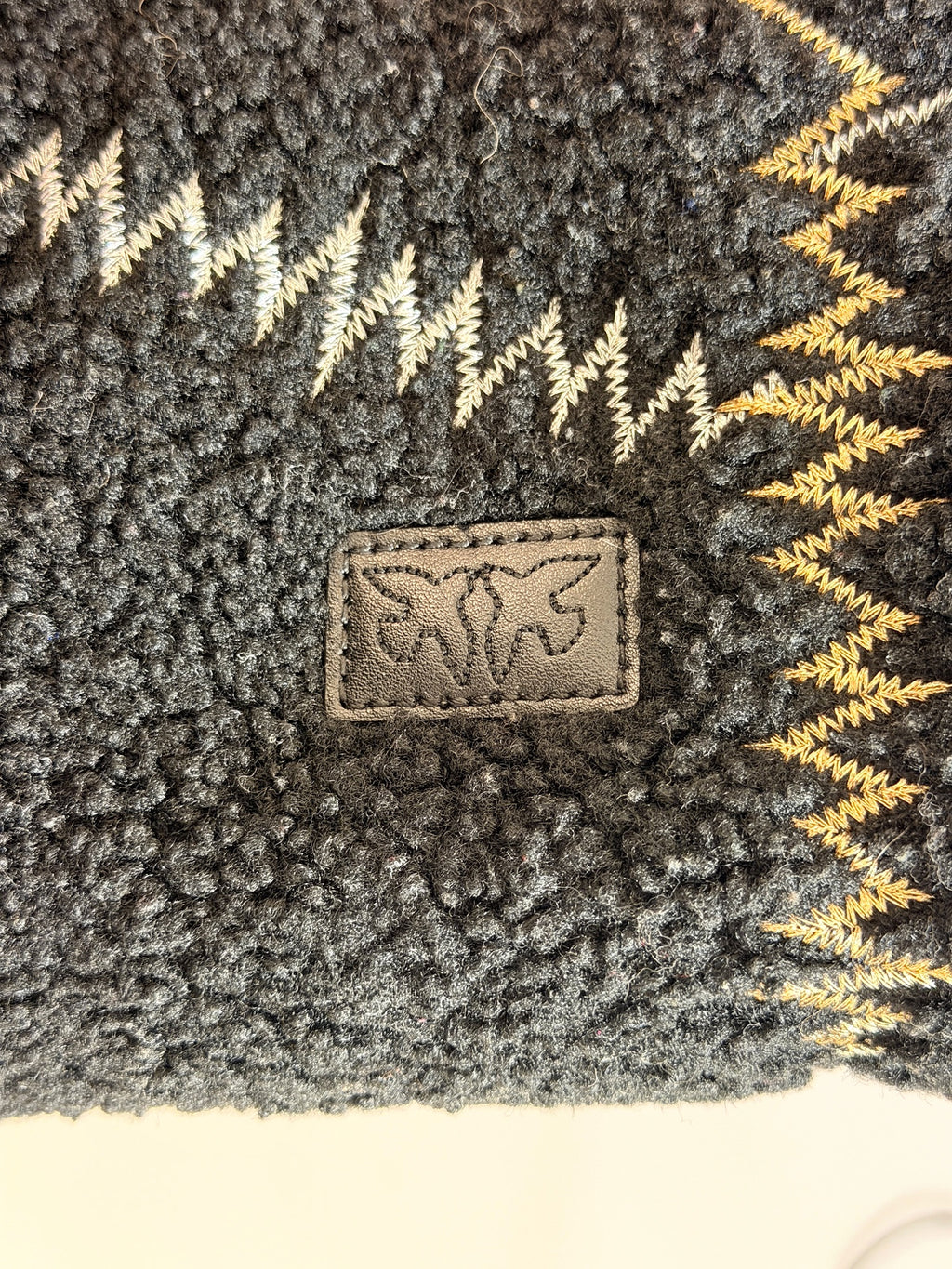Pinko Black Love Bird Zig Zag Stitched Chain Bag