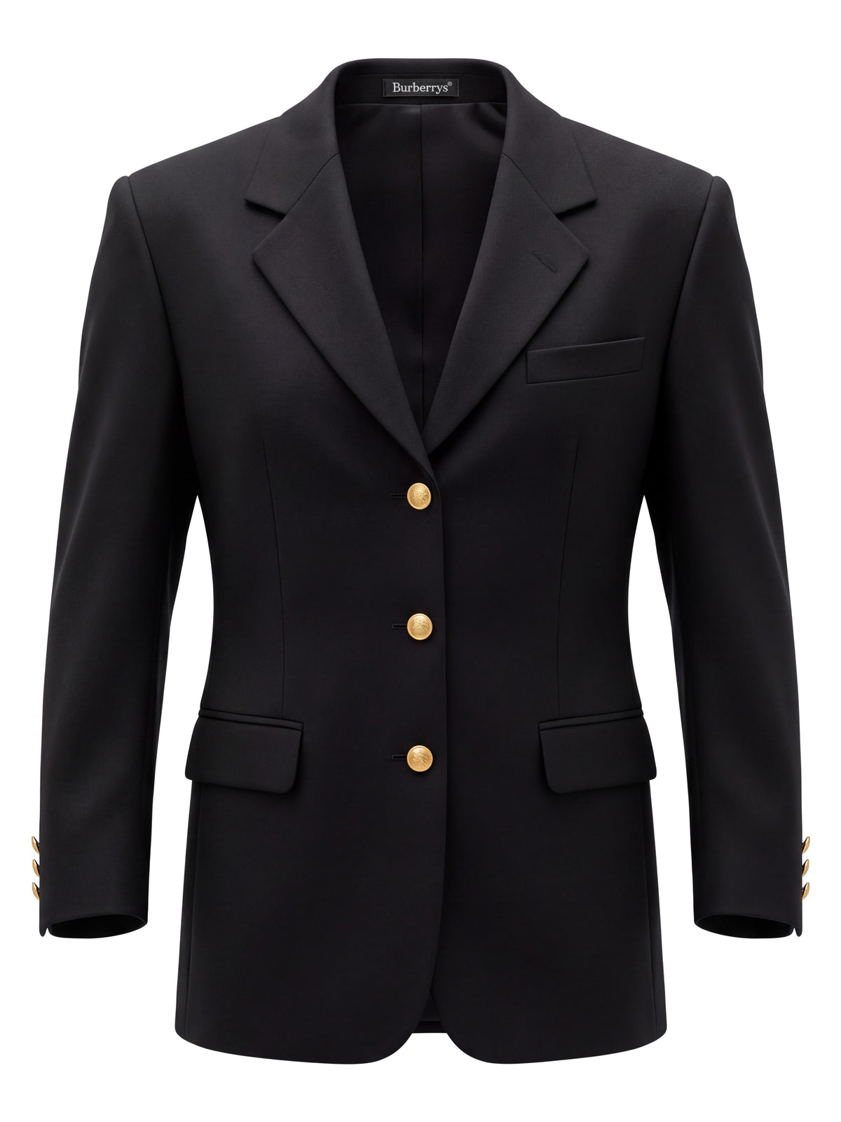 Burberrys Black Wool Blazer Size M