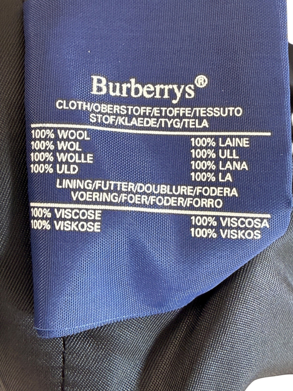 Burberrys Black Wool Blazer Size M