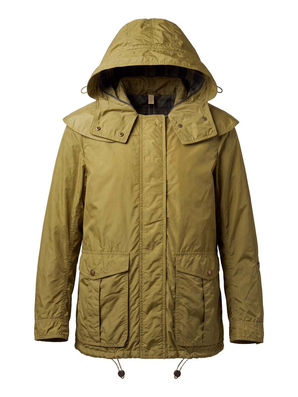 Burberry Brit Khaki Hooded Mac Jacket Size 8