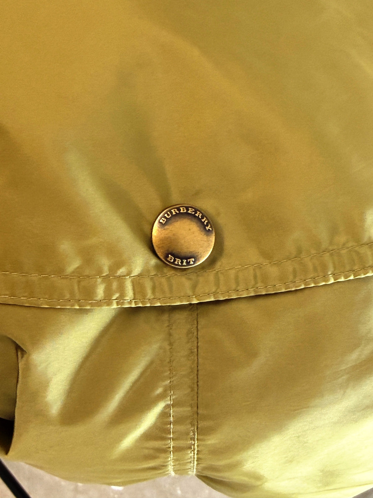 Burberry Brit Khaki Hooded Mac Jacket Size 8