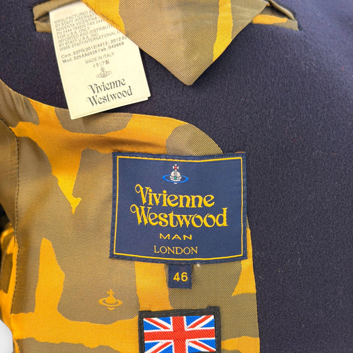 Vivienne Westwood Man Single Breasted Coat Navy M, product photo 5