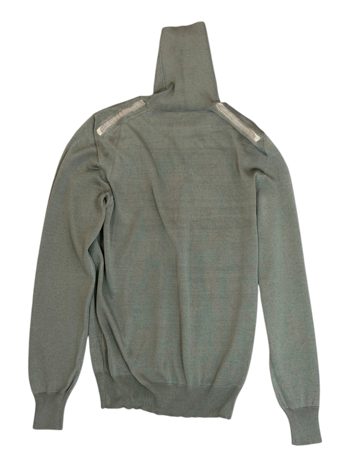 Yves Saint Laurent Rive Gauche Green Silk High Neck Jumper Size M