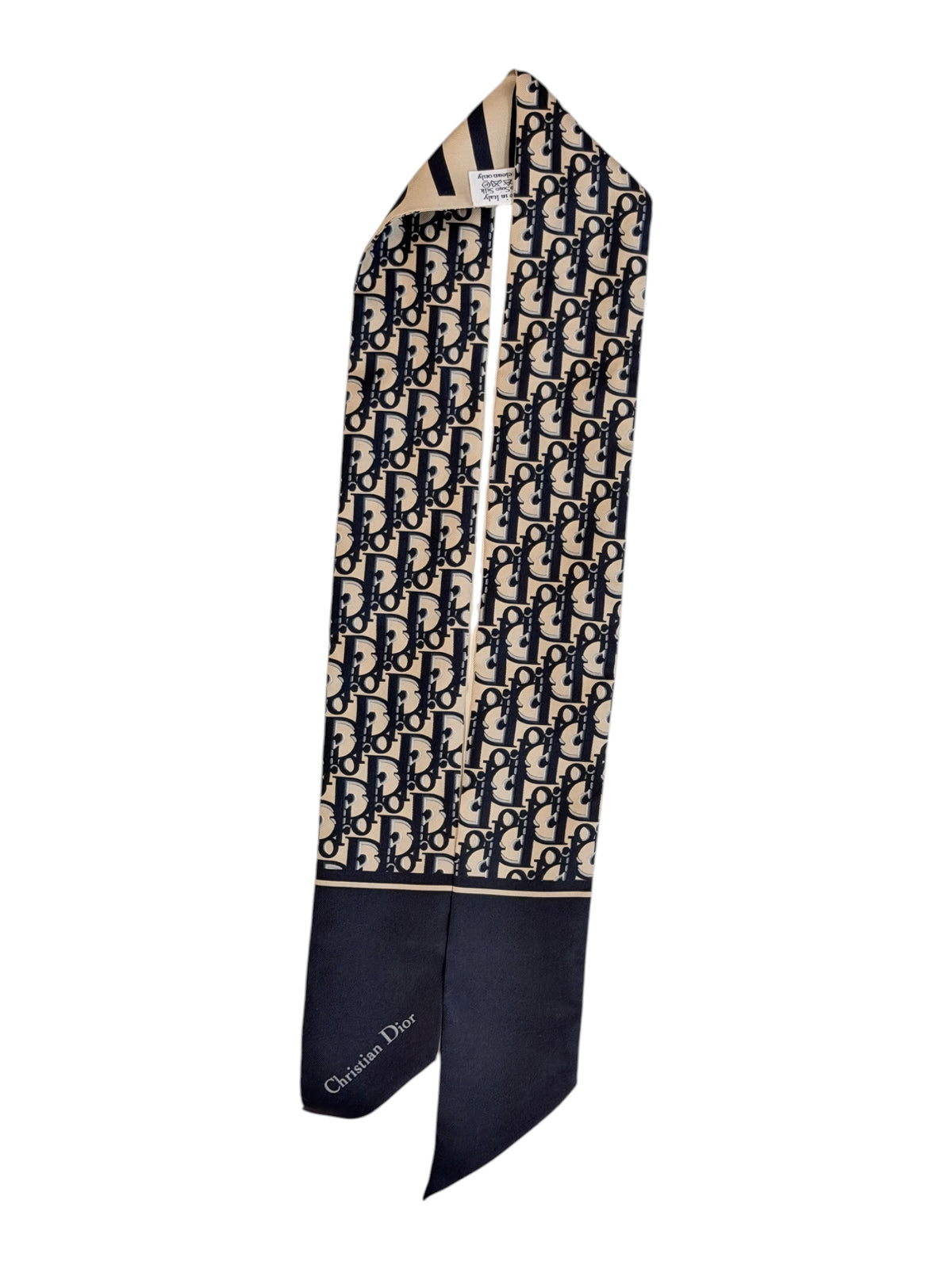 Dior Navy & Beige Oblique J'Adior Mitzah Scarf