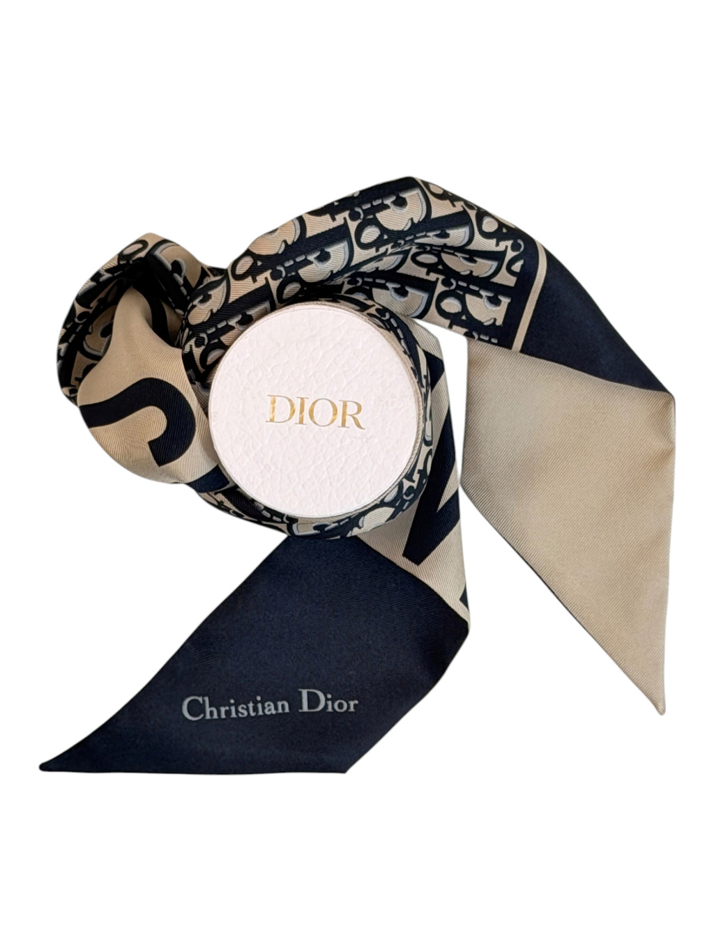 Dior Navy & Beige Oblique J'Adior Mitzah Scarf