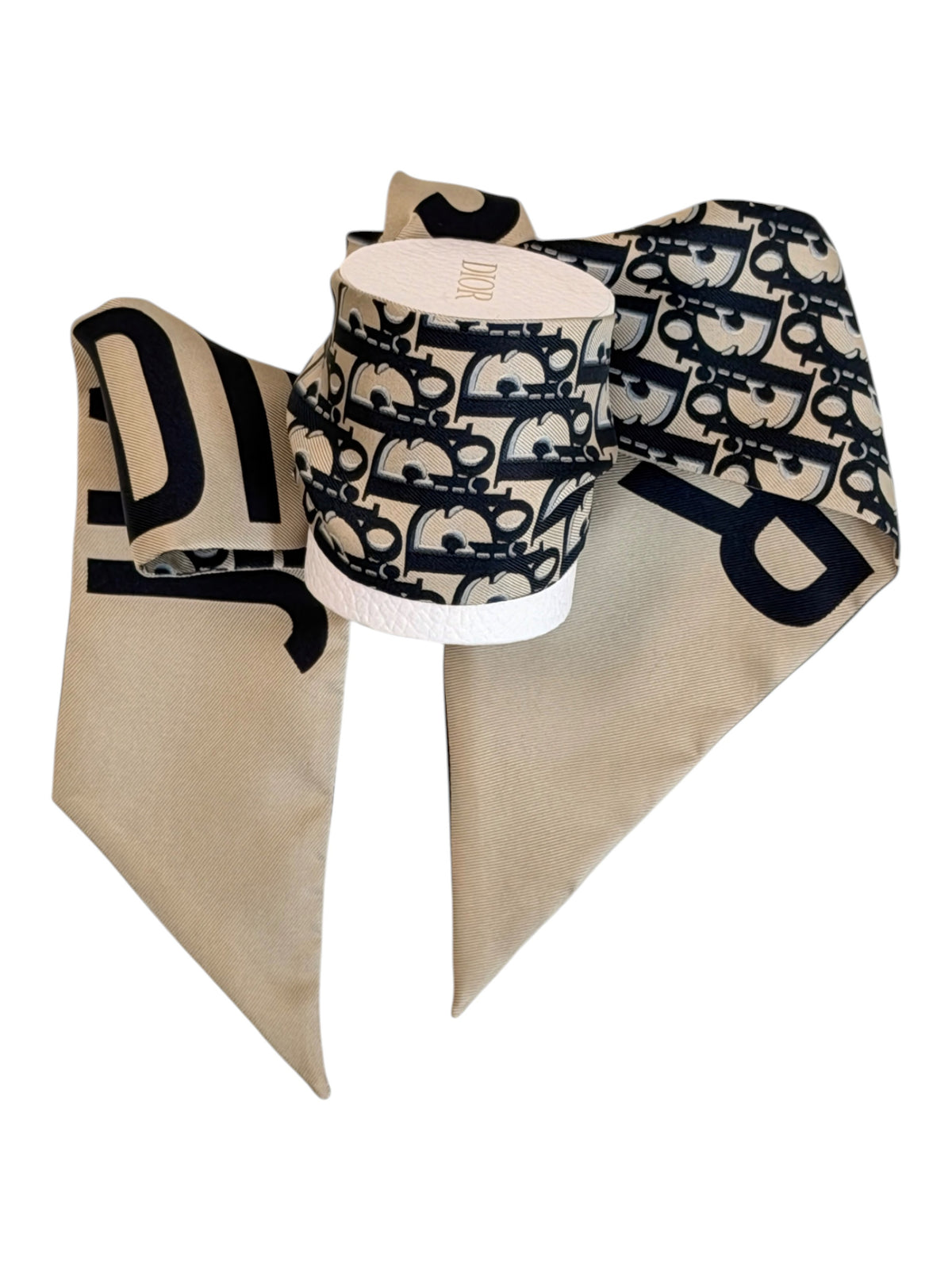 Dior Navy & Beige Oblique J'Adior Mitzah Scarf