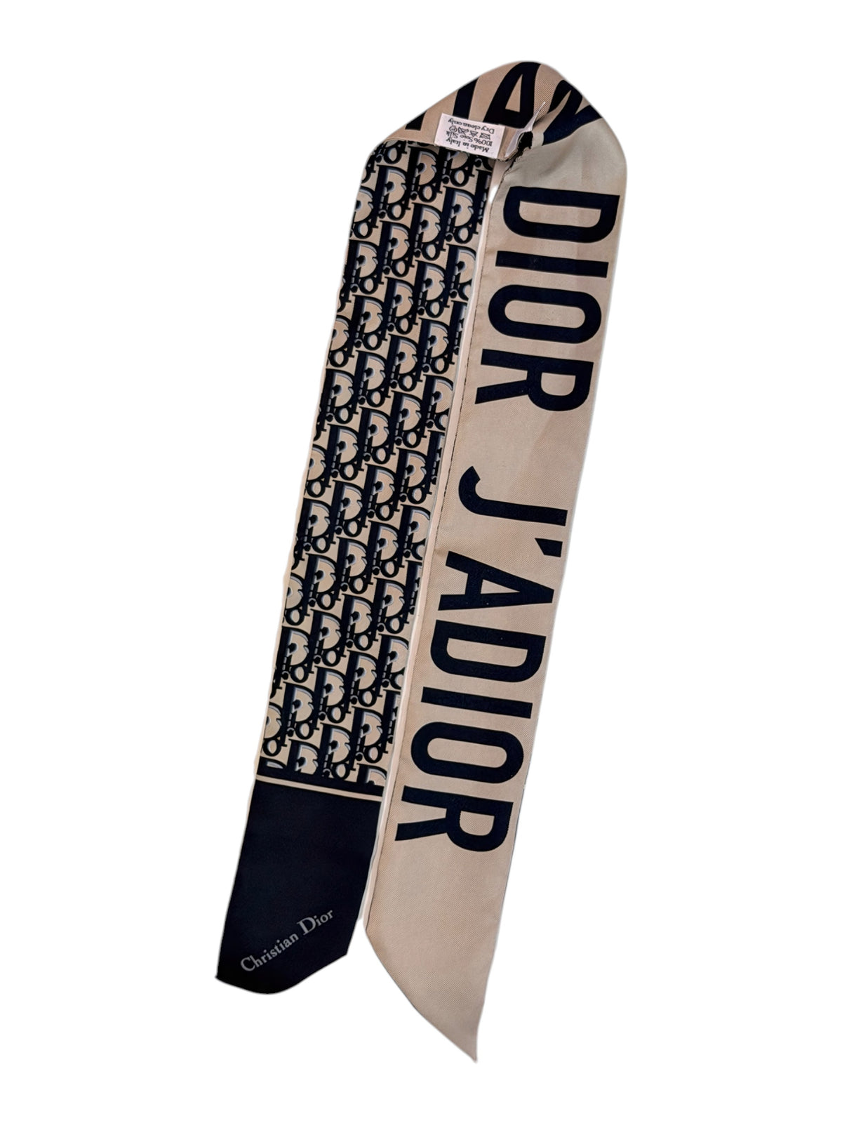Dior Navy & Beige Oblique J'Adior Mitzah Scarf