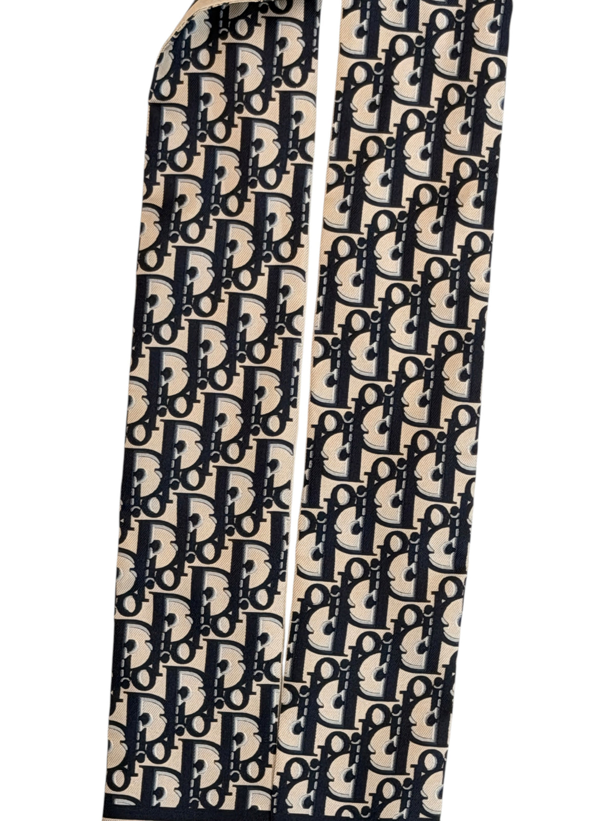 Dior Navy & Beige Oblique J'Adior Mitzah Scarf