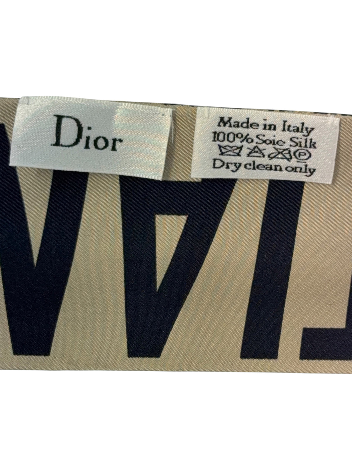 Dior Navy & Beige Oblique J'Adior Mitzah Scarf