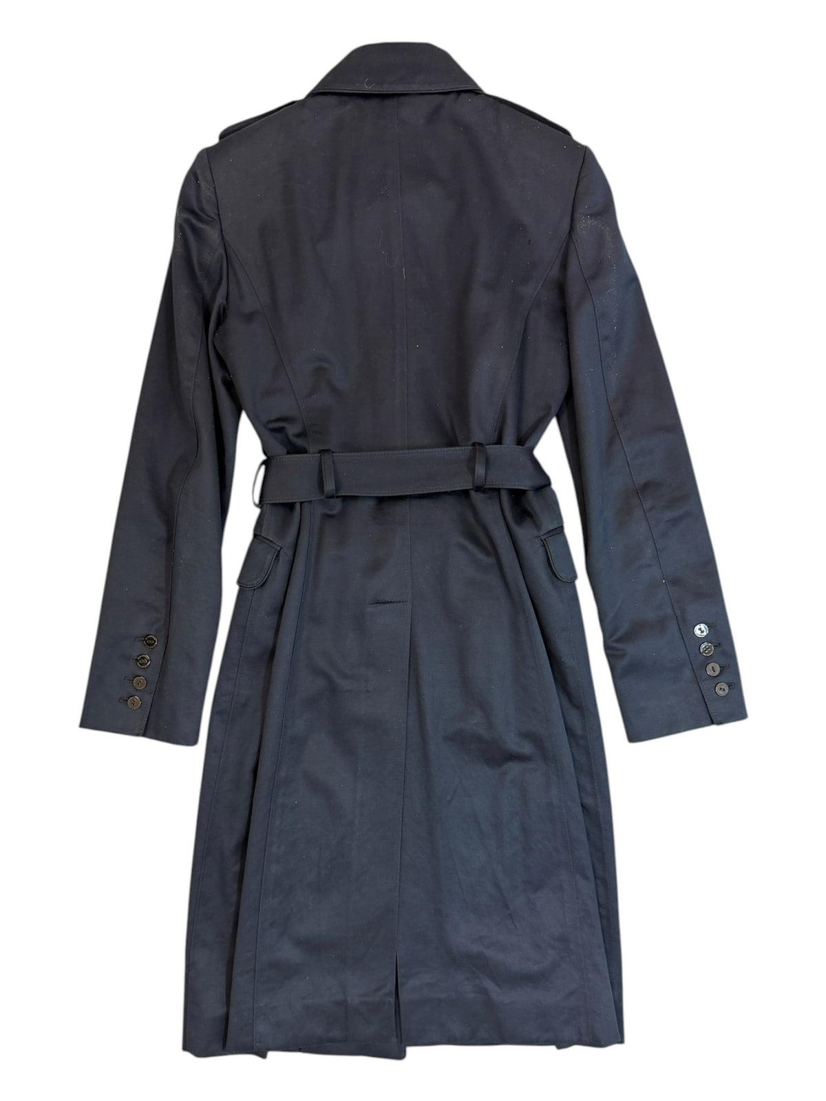 Burberry Navy Trench Coat Size 12
