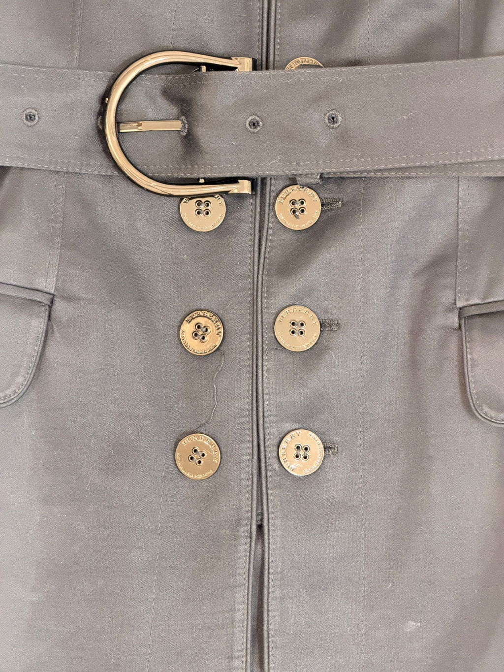 Burberry Navy Trench Coat Size 12