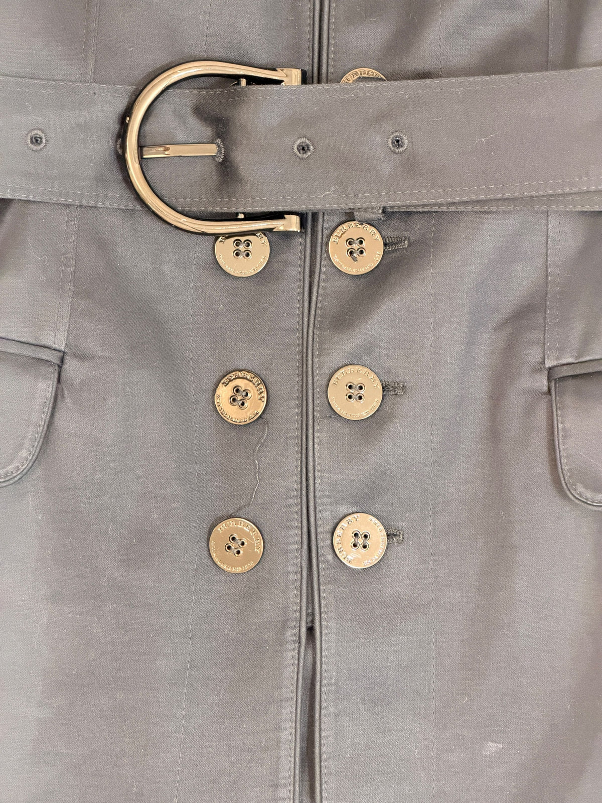 Burberry Navy Trench Coat Size 12