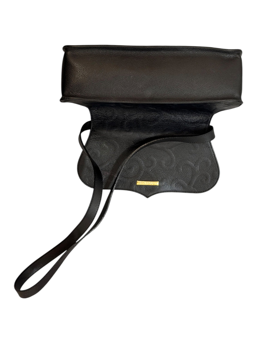 Yves Saint Laurent Black Muse Embossed Shoulder Bag