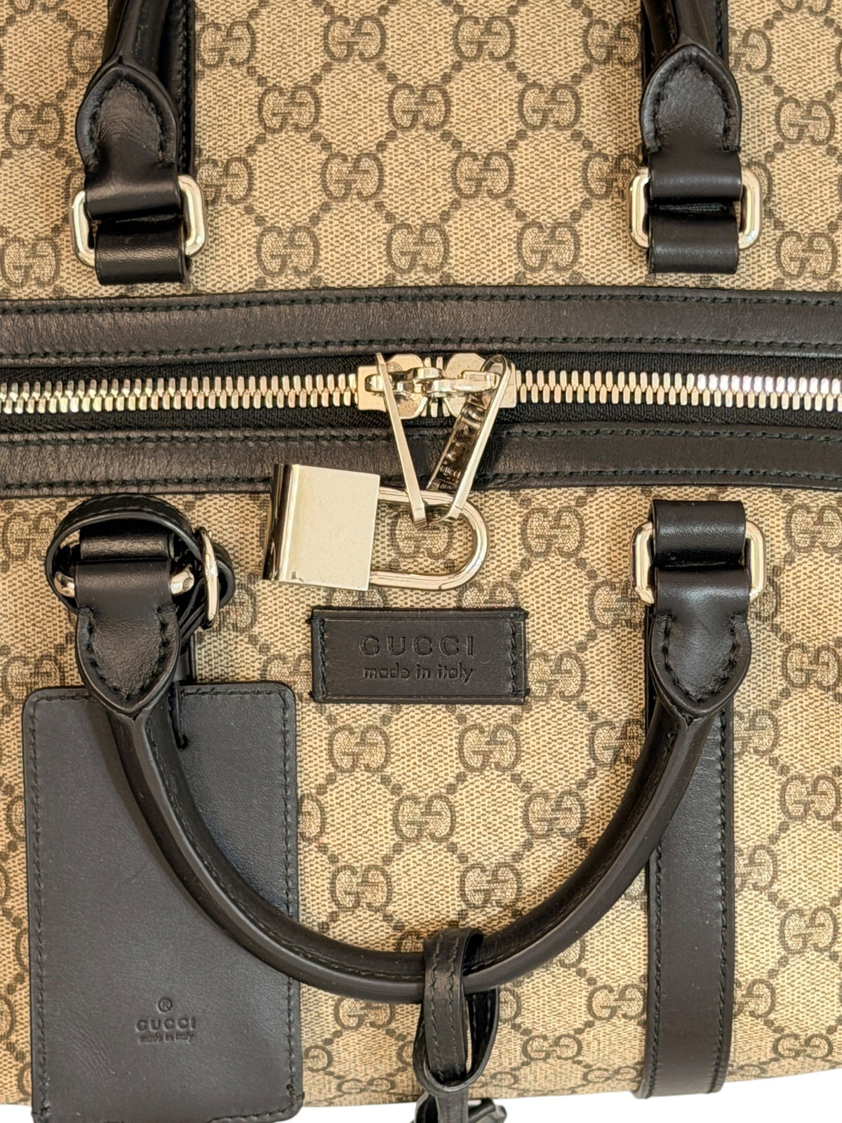 Gucci Beige GG Supreme Luggage Bag