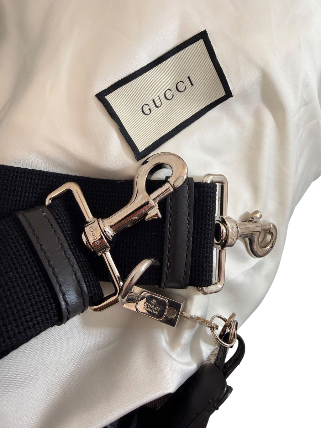 Gucci Beige GG Supreme Luggage Bag