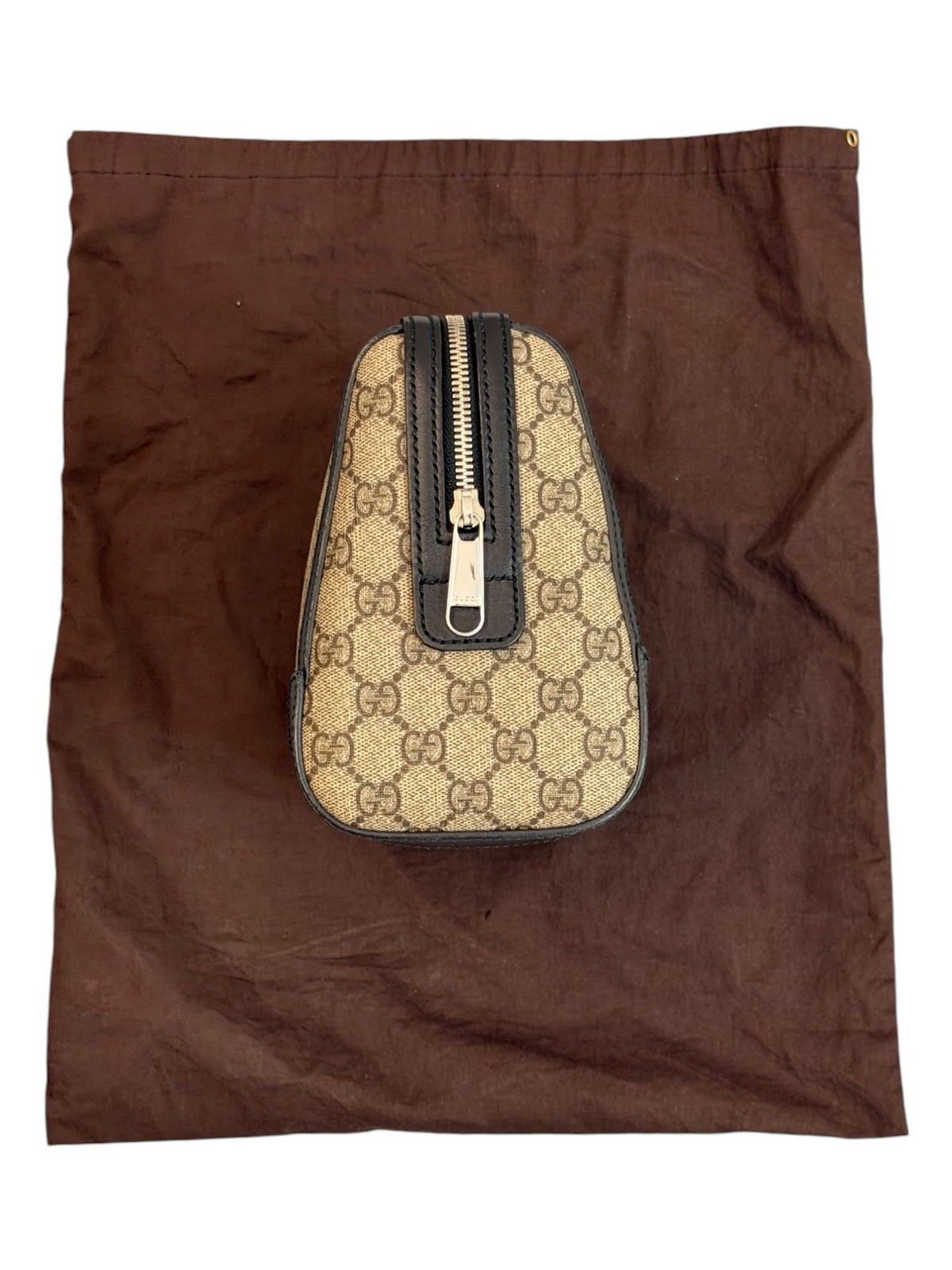 Gucci Beige GG Supreme Wash Bag