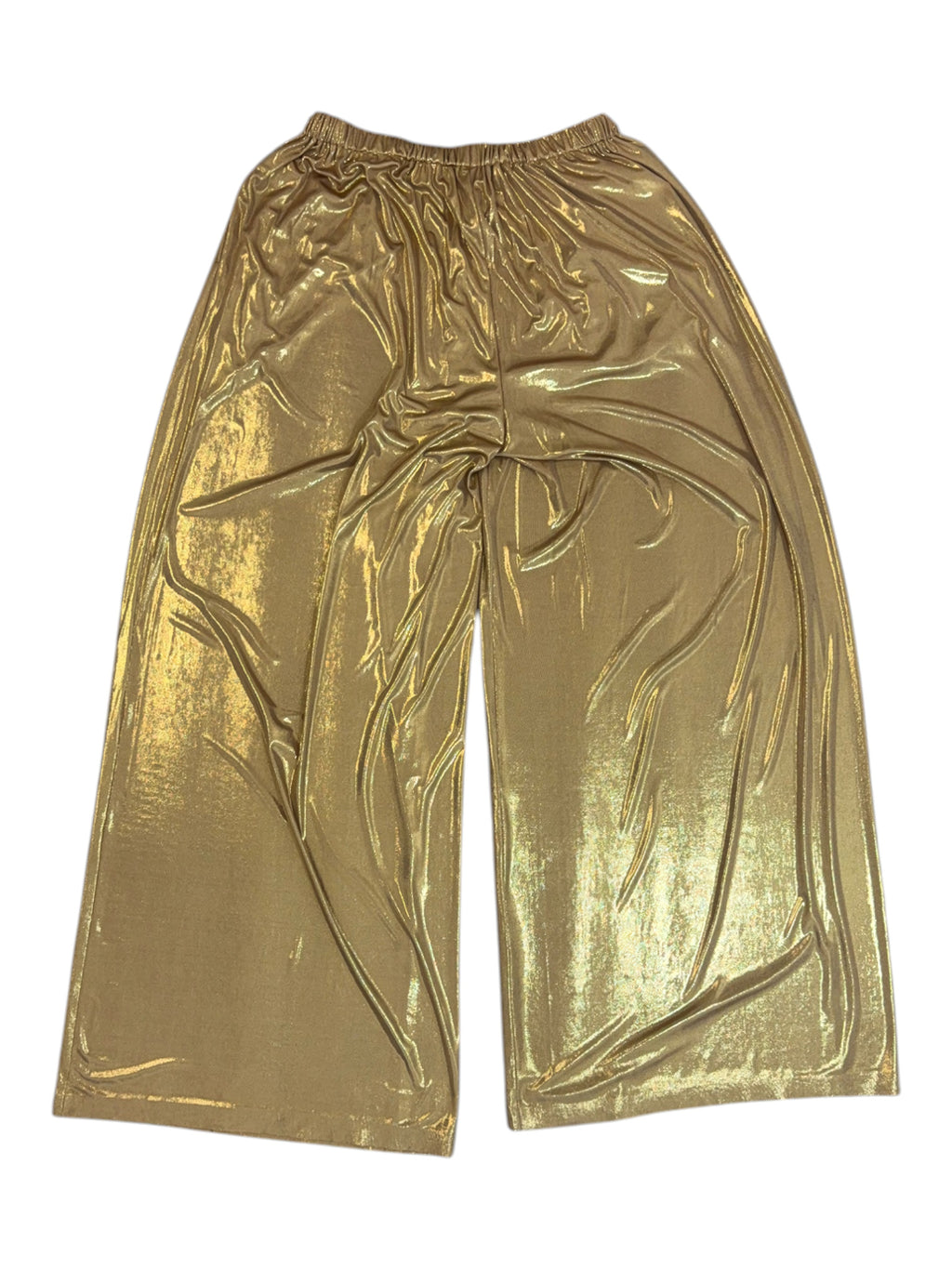 Norma Kamali Gold Metallic Bodysuit & Trousers Set Size S