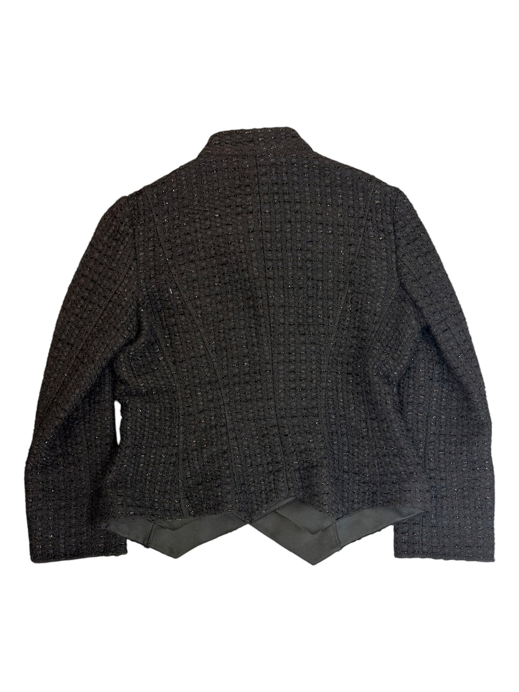 Armani Collezioni Black Shimmer Bouclé Jacket Size 14