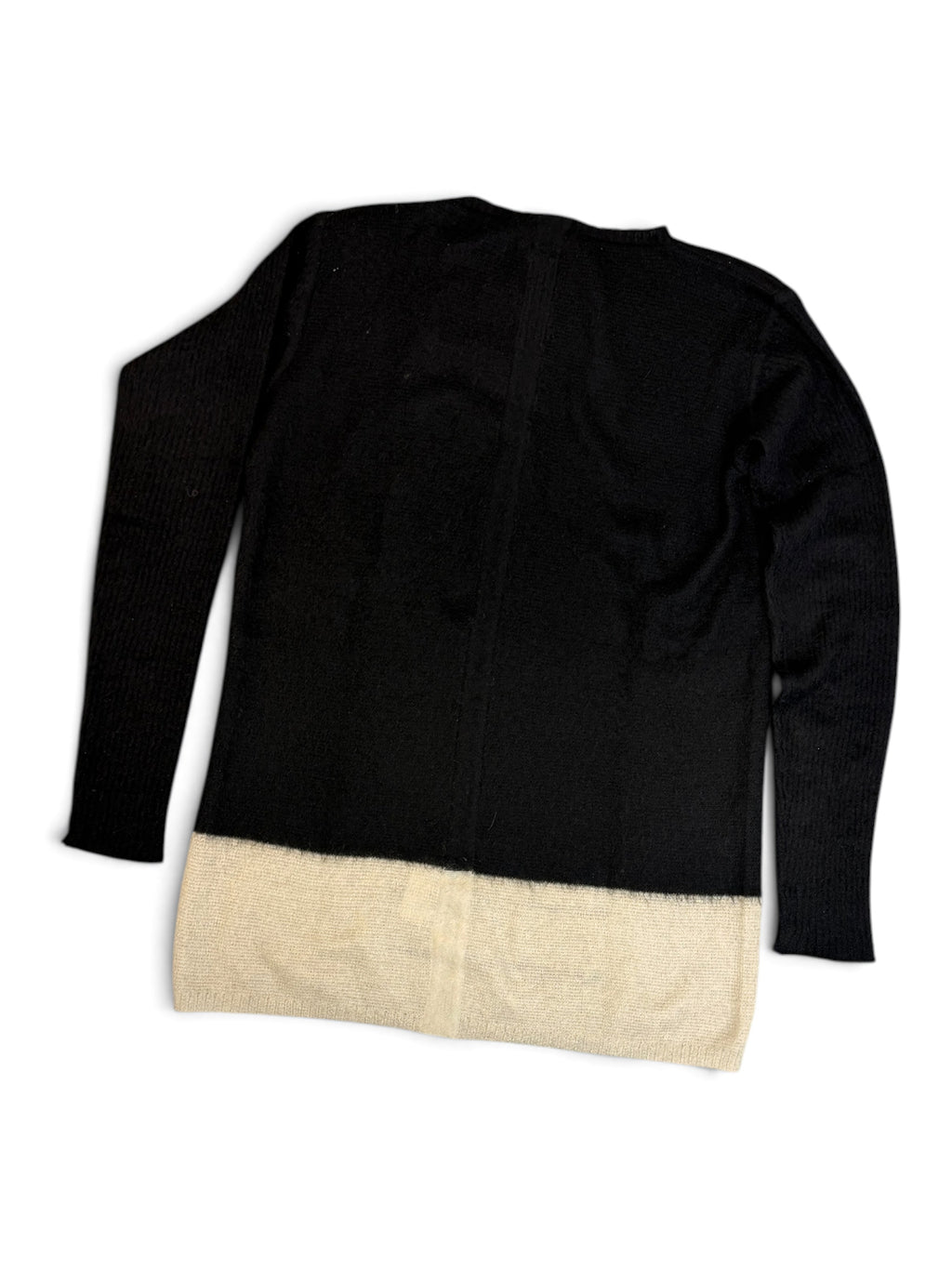 Rick Owens Black & Cream Long Jumper One Size