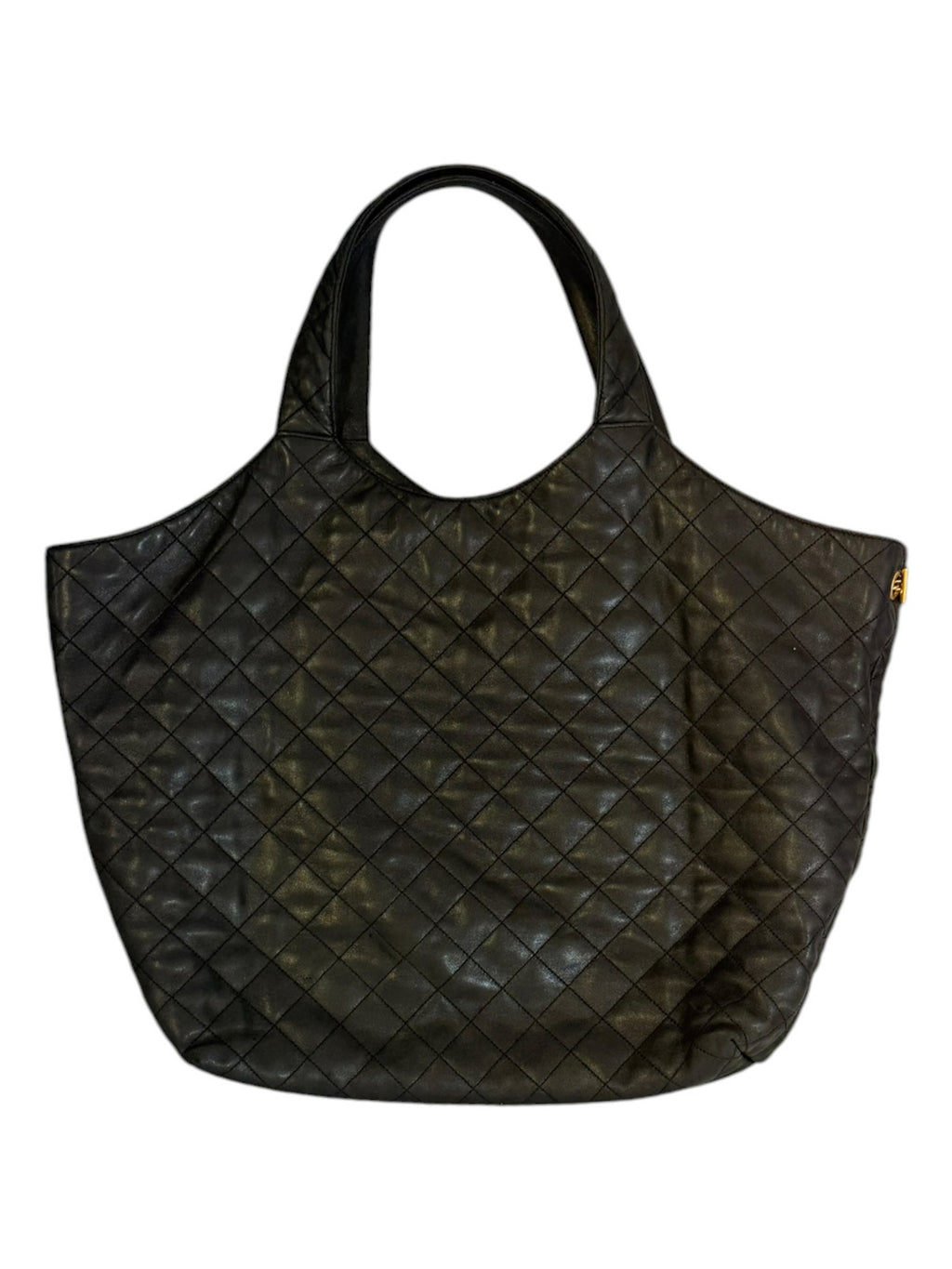 Saint Laurent Black Icare Quilted Tote Bag Medium