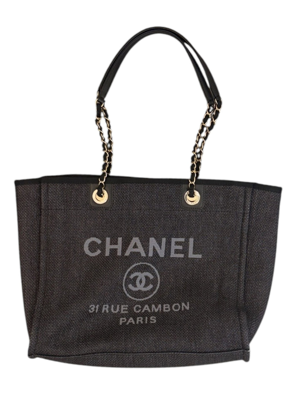 Chanel Black & Grey Deauville Tote Bag