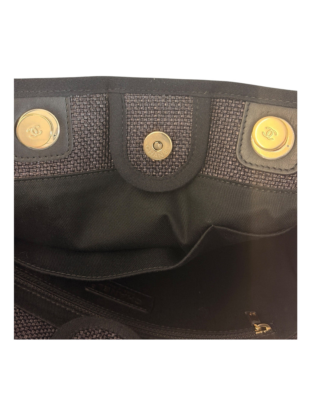 Chanel Black & Grey Deauville Tote Bag