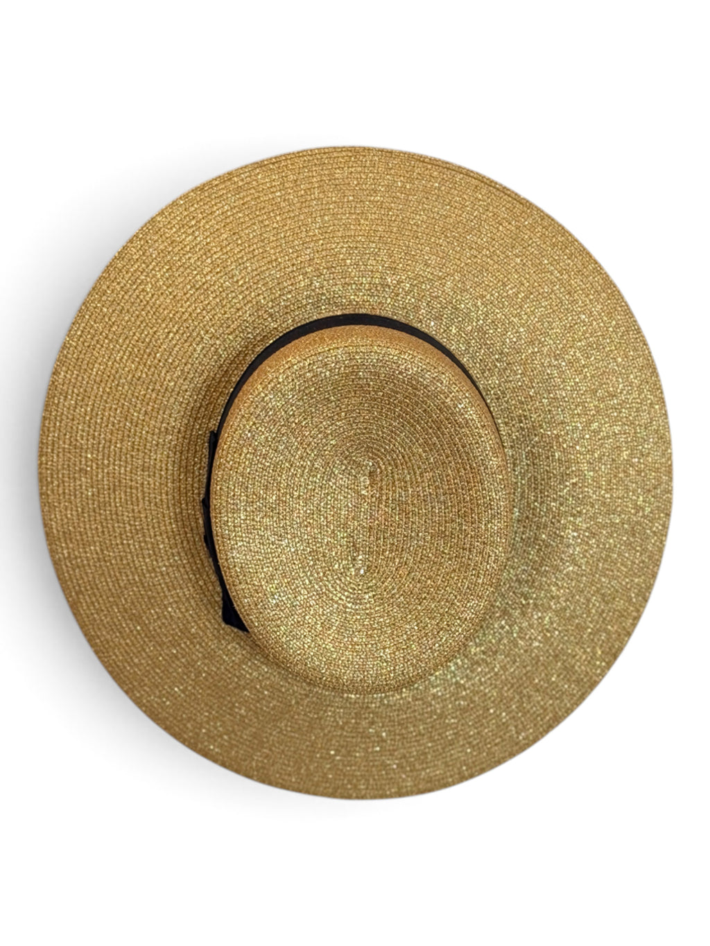 Gucci Gold Lamé Bee Boater Hat XS