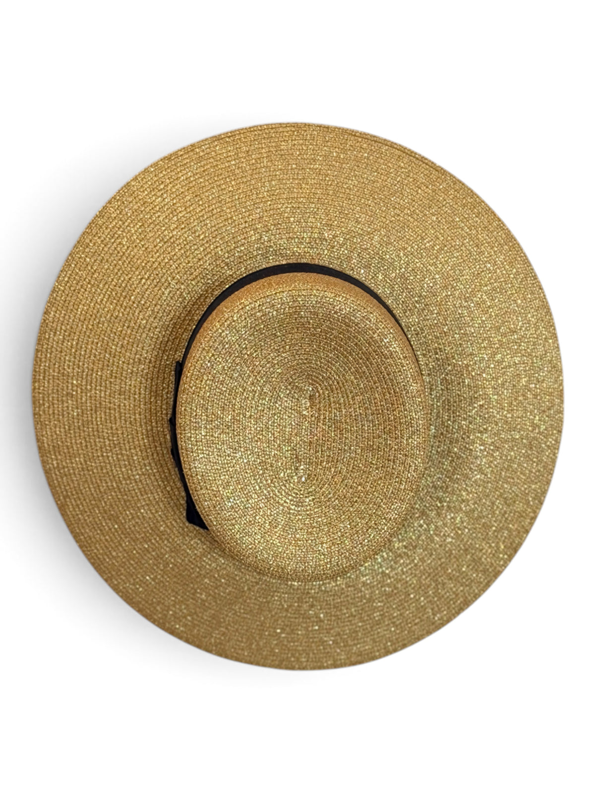 Gucci Gold Lamé Bee Boater Hat XS