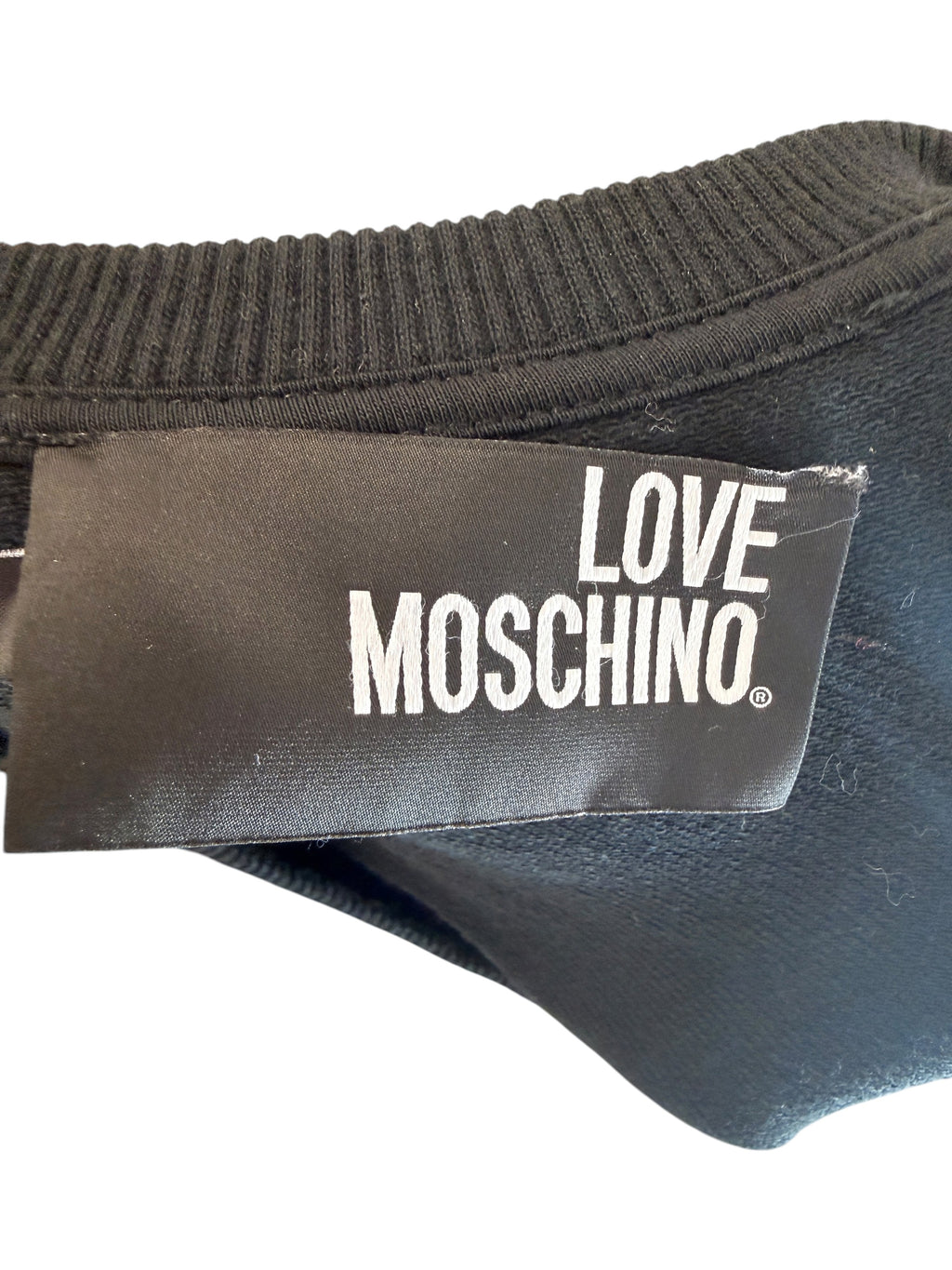 Love Moschino Black & Gold Peace Logo Sweatshirt Size L