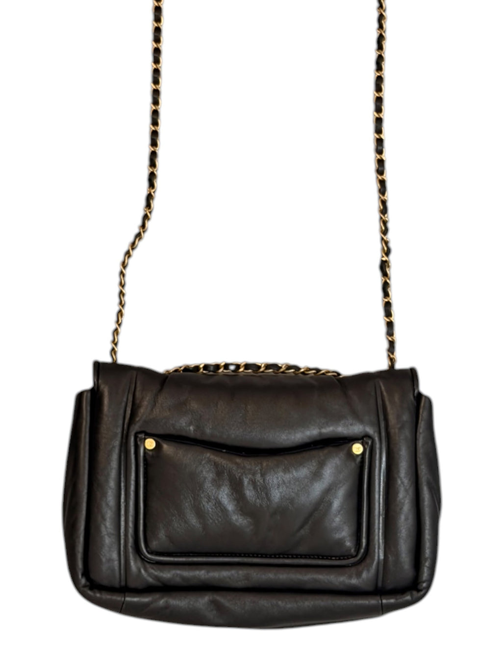 Chanel Black Lambskin Medium Simply Flap Bag