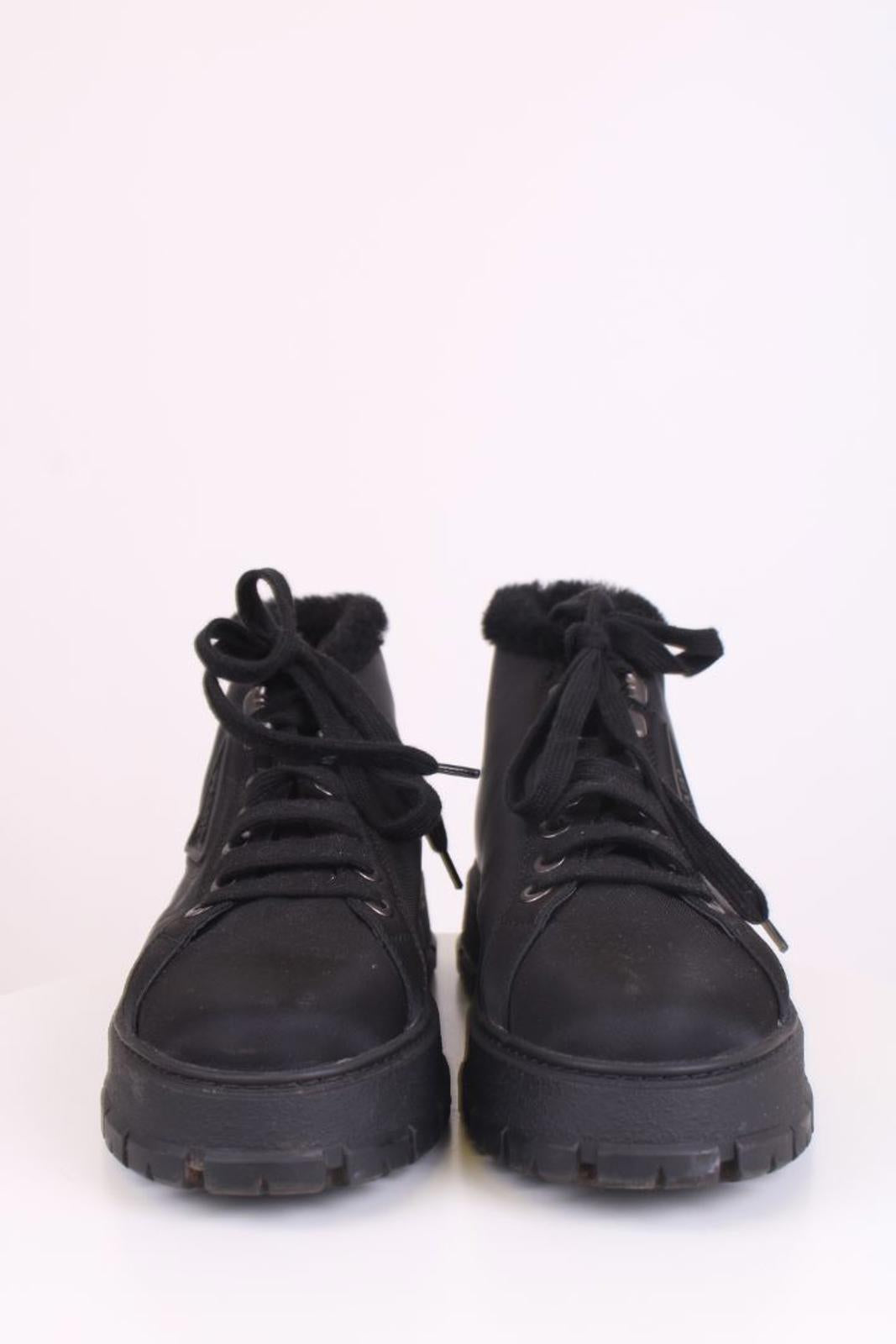 Prada Shearling Lined Trainers Black 40