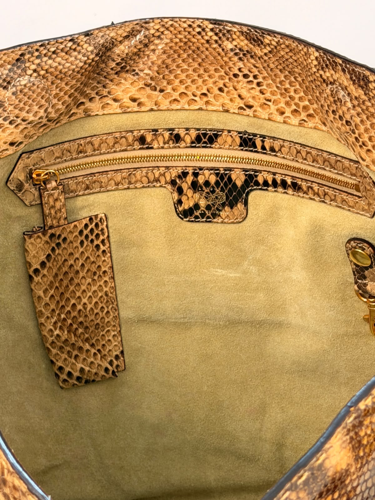 Anya Hindmarch Python Tote Bag Beige