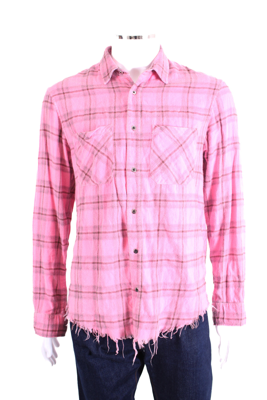 Amiri L/S Check Flannel Shirt Pink/ Brown S
