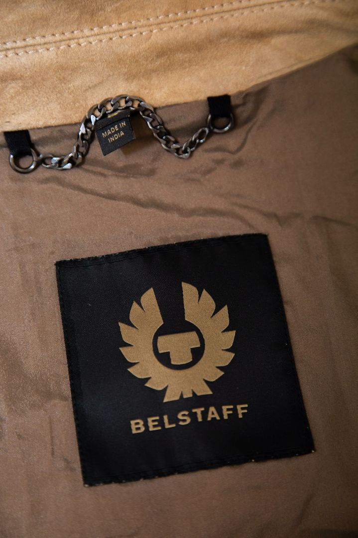 Belstaff Suede Leather Jacket Beige S