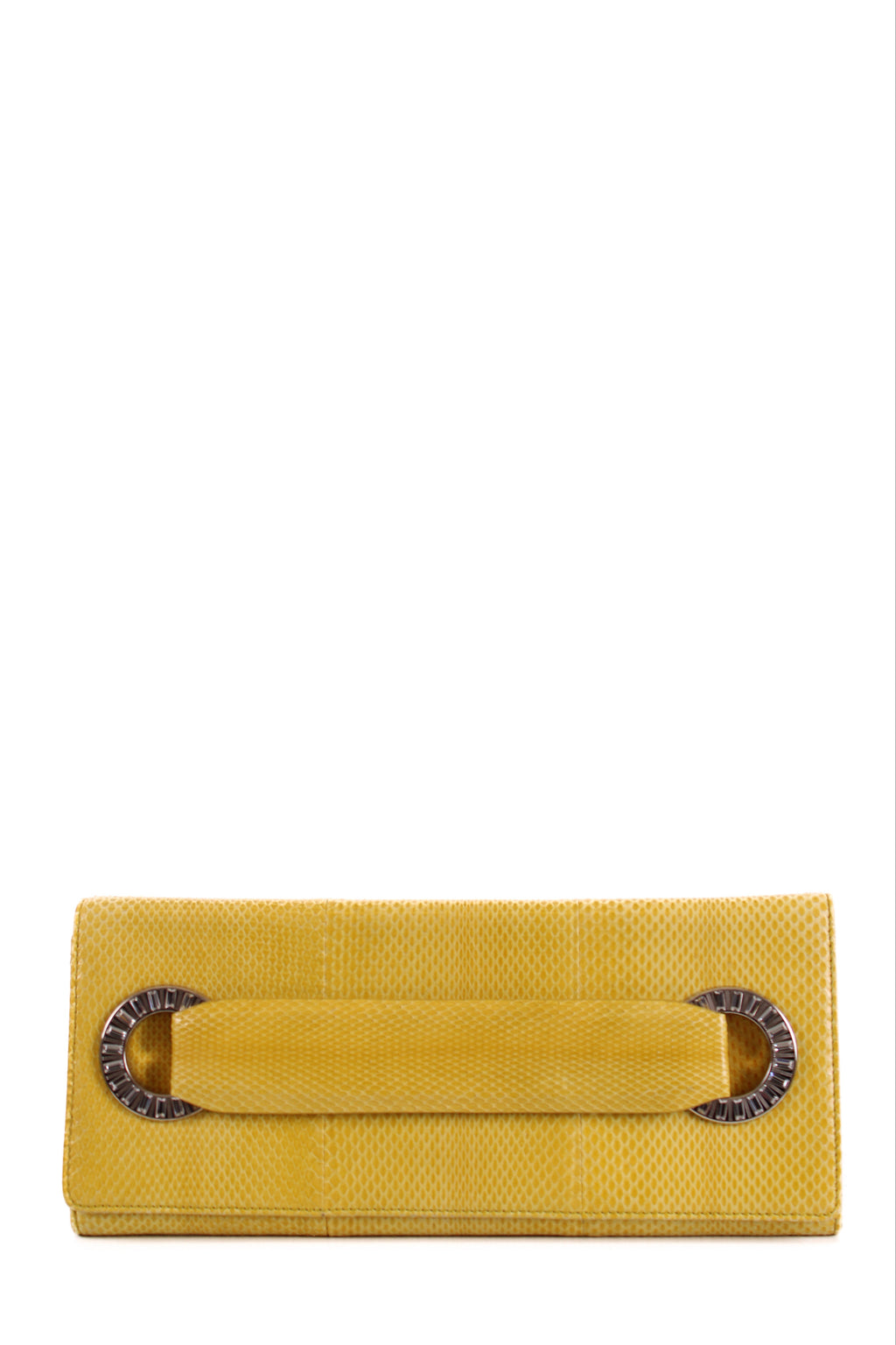 Roberto Cavalli Snakeskin Wallet on Chain Yellow