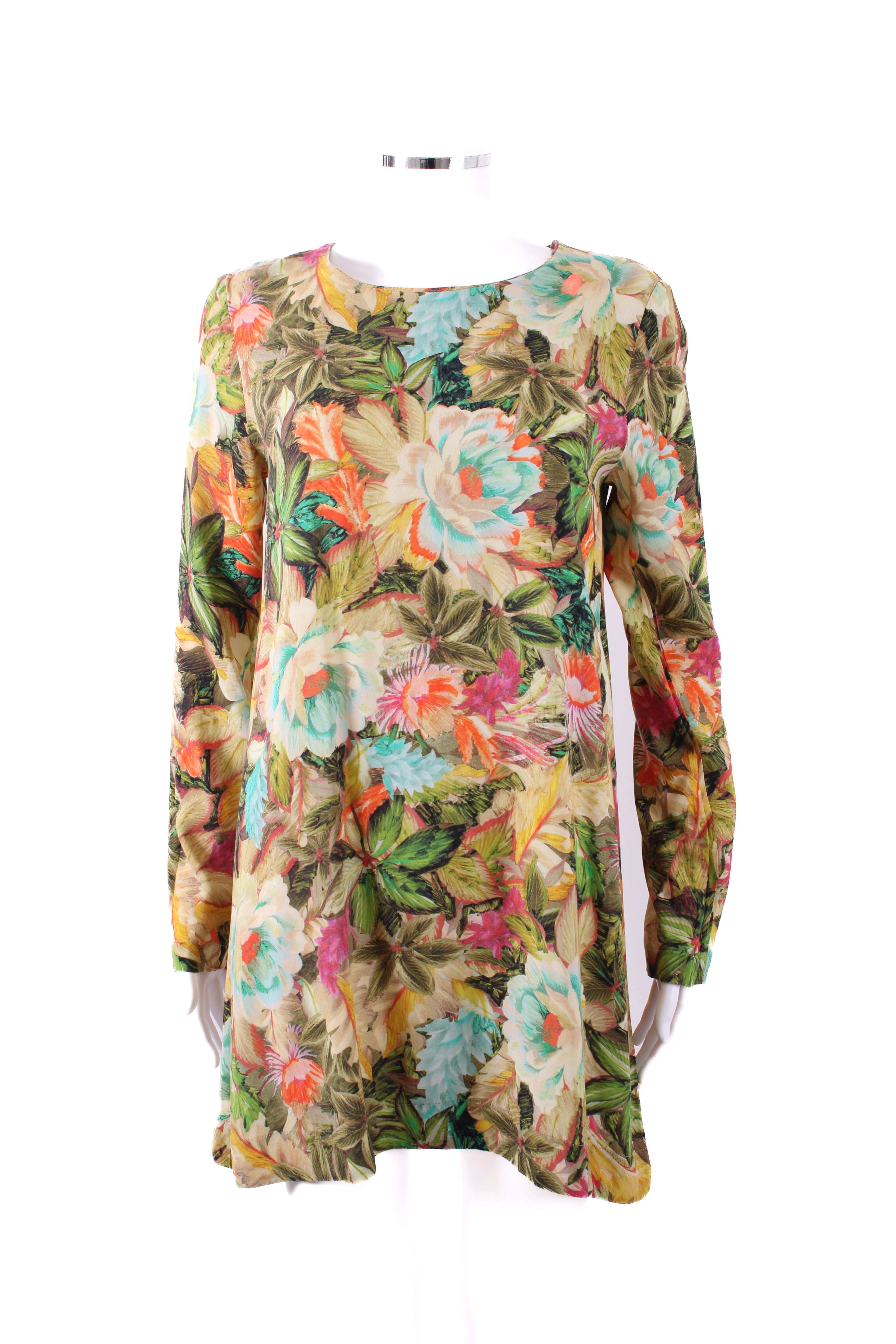 Farm Rio L/S Floral Dress Multi Coloured S