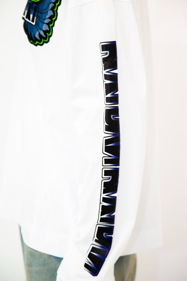 Dries Van Noten L/S Printed Sleeve Top White M