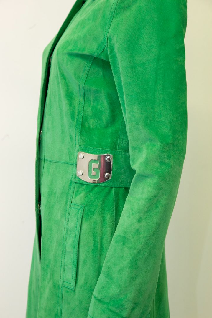 Dolce & Gabbana Suede Coat Green S