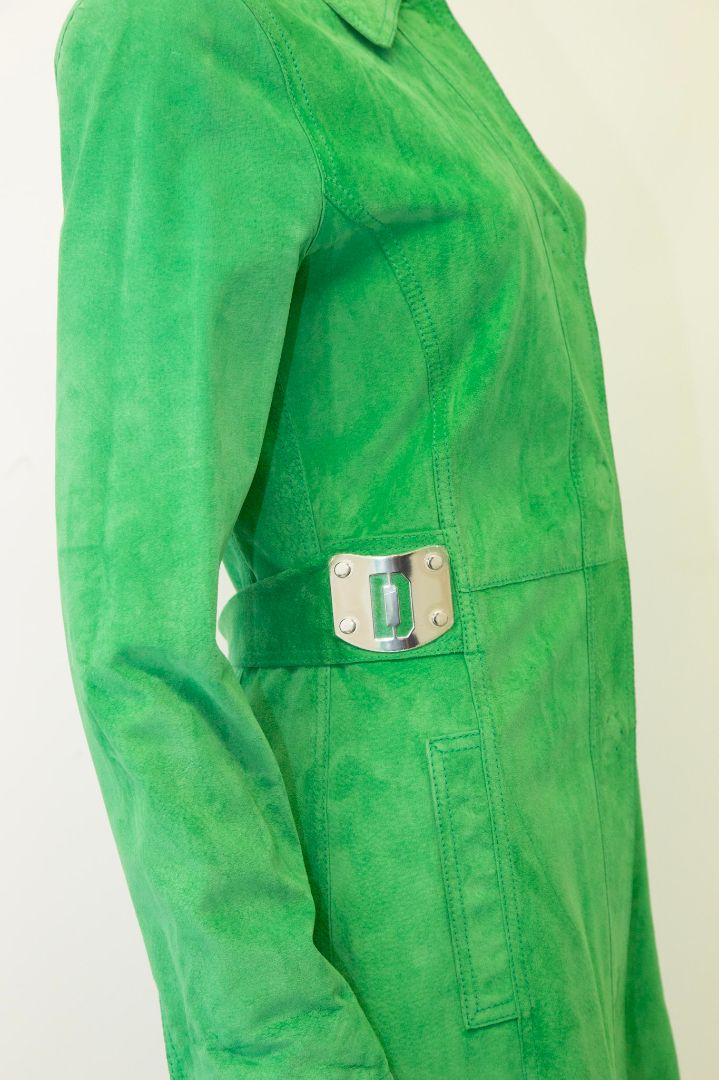 Dolce & Gabbana Suede Coat Green S