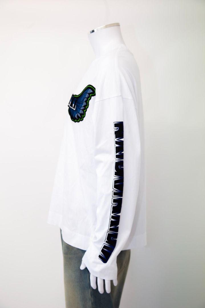 Dries Van Noten L/S Printed Sleeve Top White M