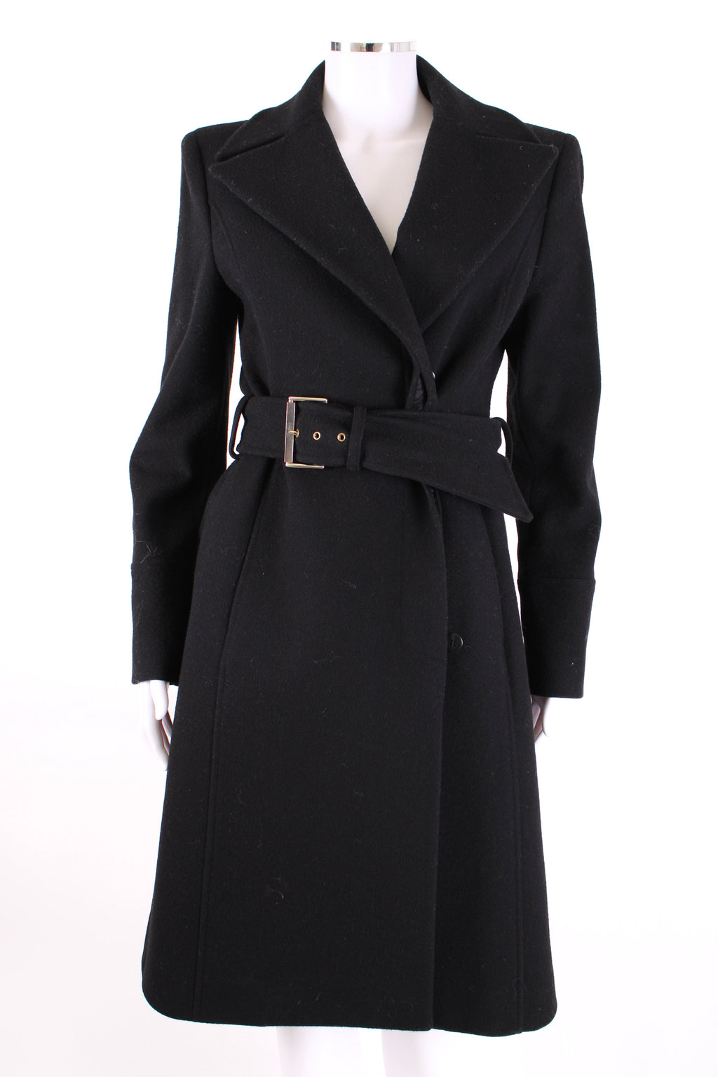 Versace Wool Coat Black