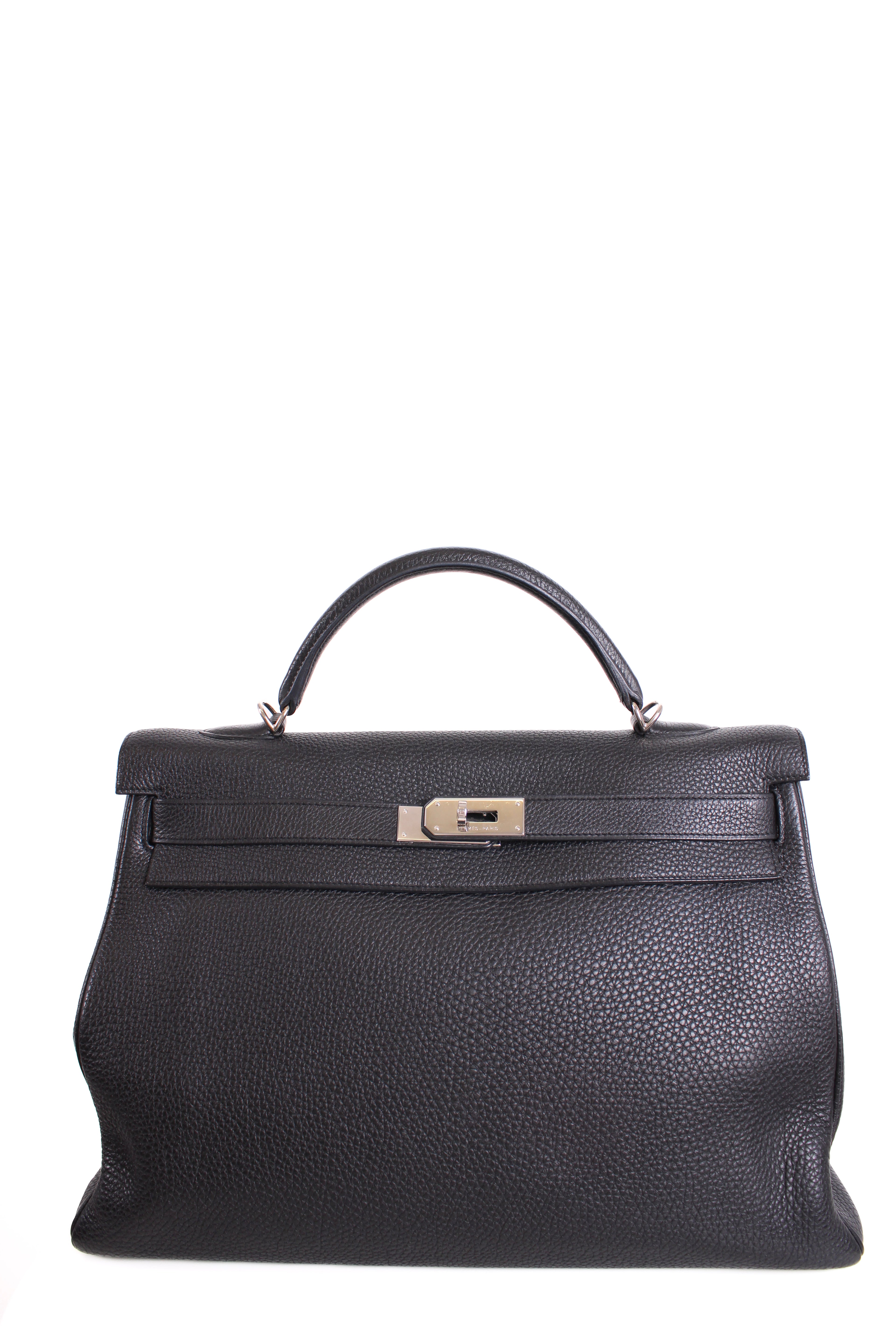 Hermes Kelly 40 Retourne Togo Leather Black